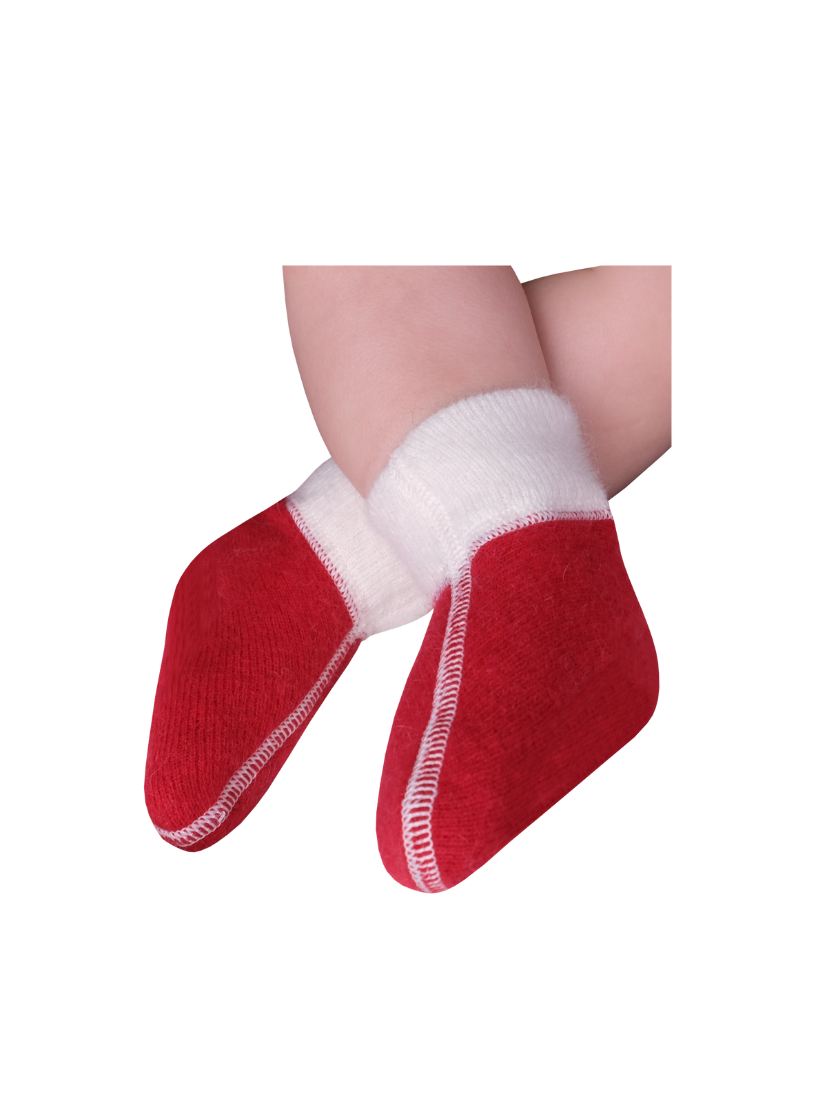 Fußwärmer/Bettschuhe für Babys und Kinder <p> 75% Angora 25% Polyamid
