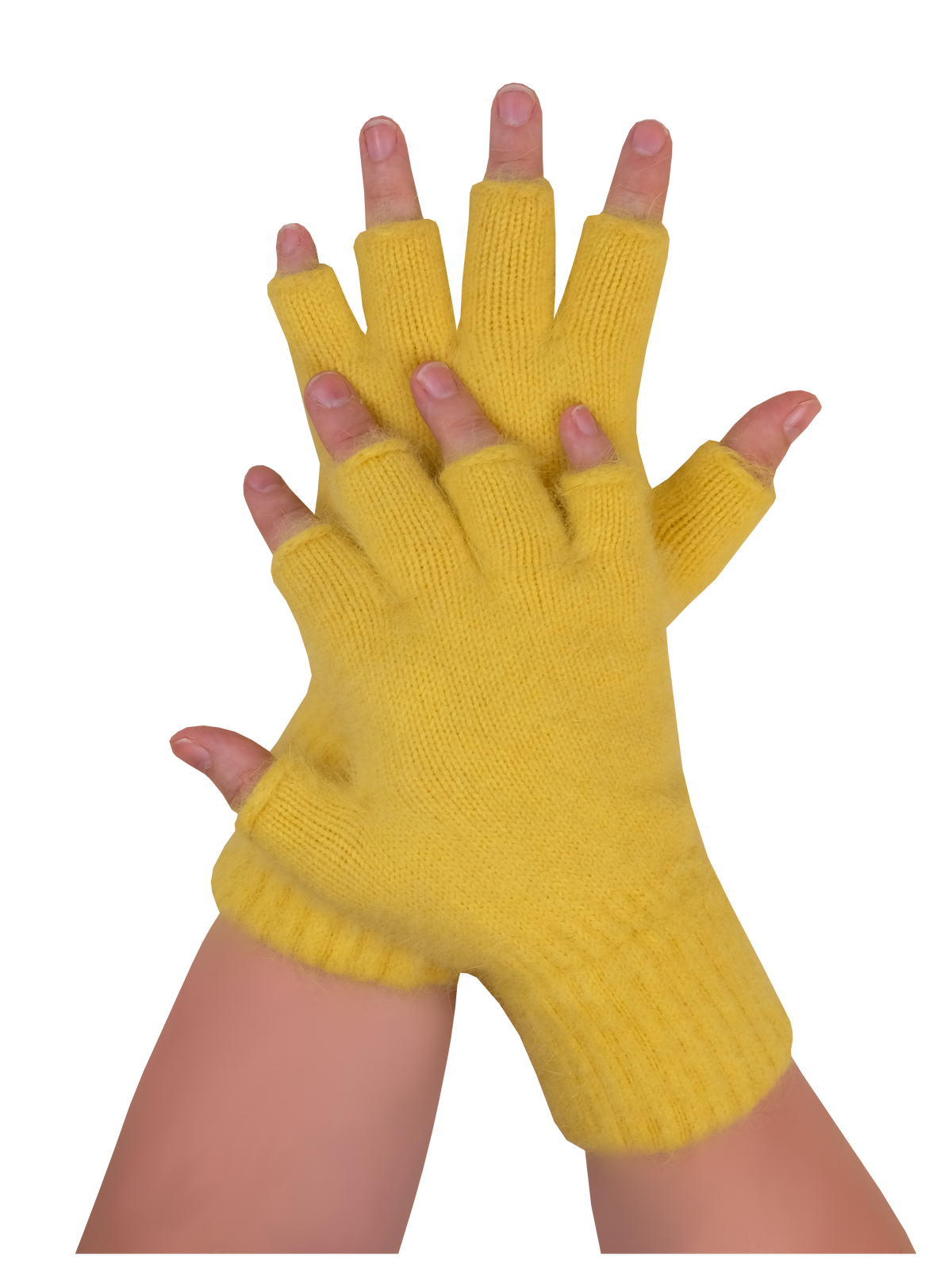Fingerhandschuhe ohne Kuppen <p> mit 75% Angora