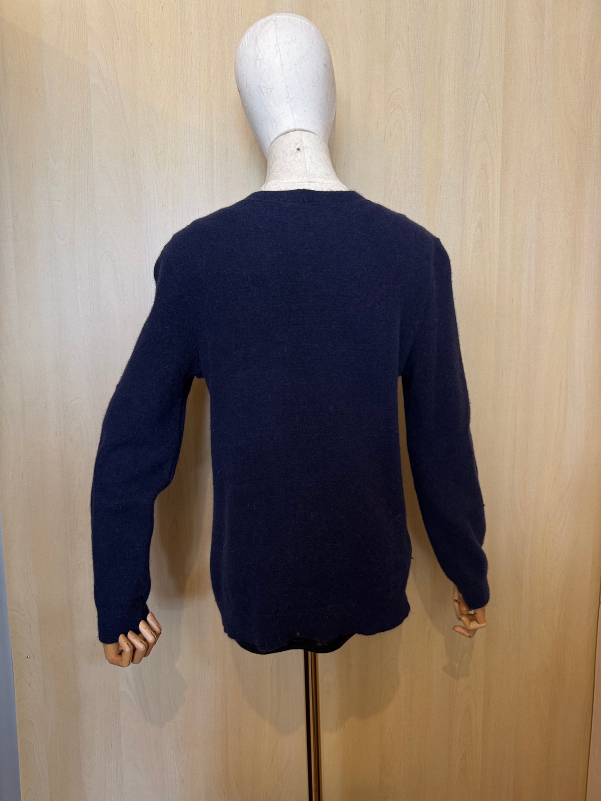 Klassischer Damen-Strickpullover mit Rundhalsausschnitt – Marine