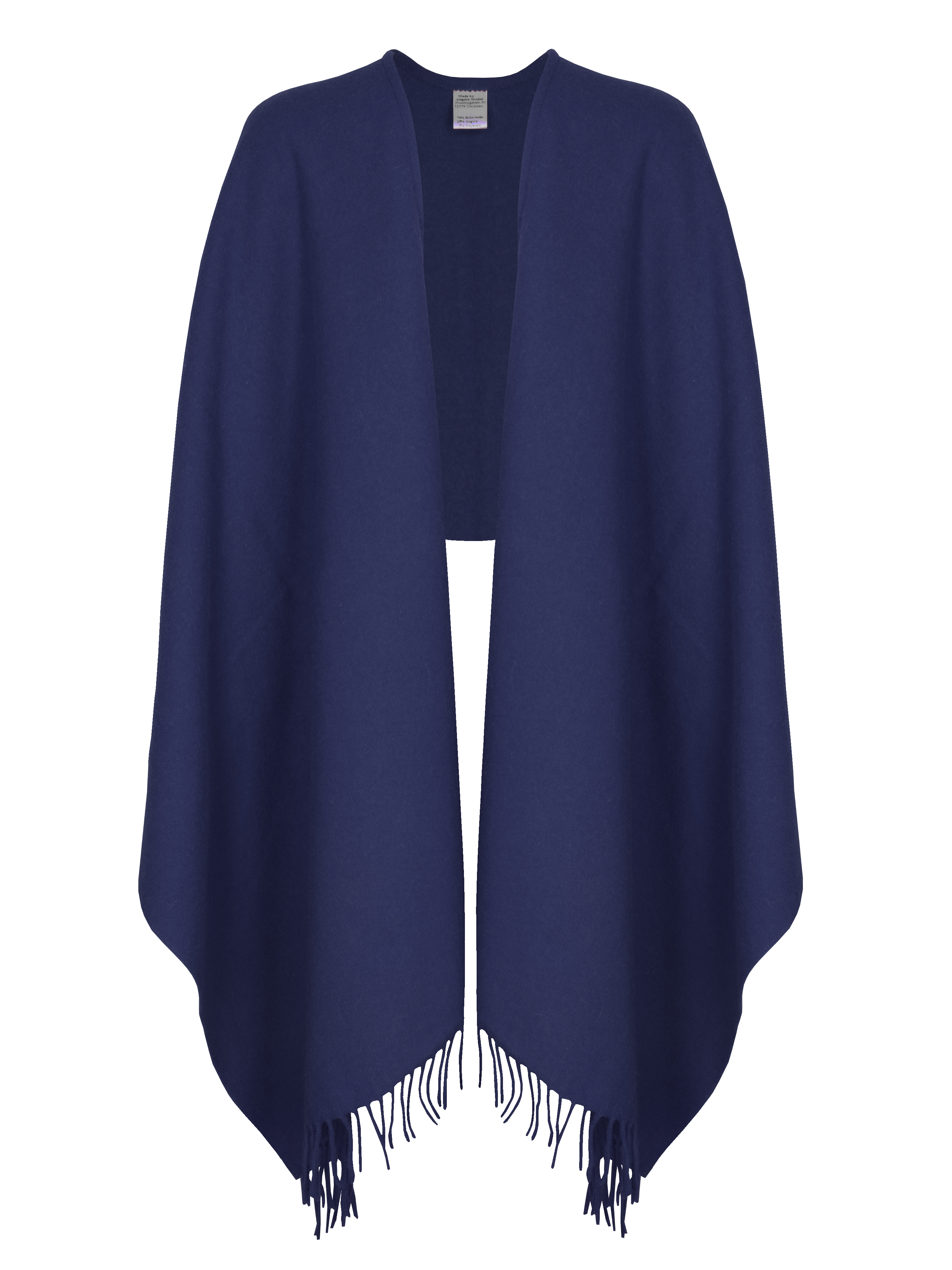 Stola mit Fransen <p> 70% Schurwolle 25% Angora 5% Polyamid