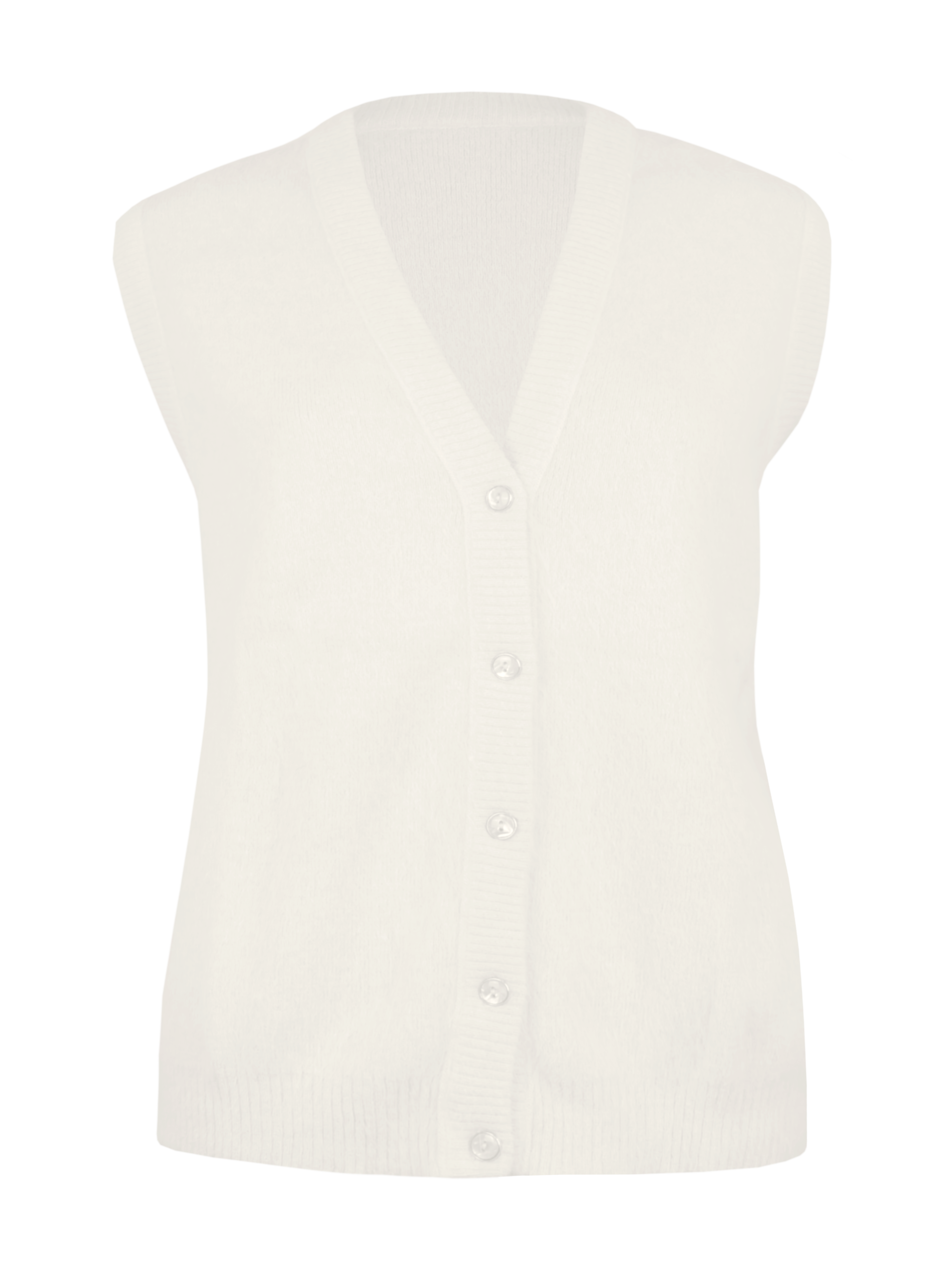 Hochflauschweste ohne Arm mit Knöpfen