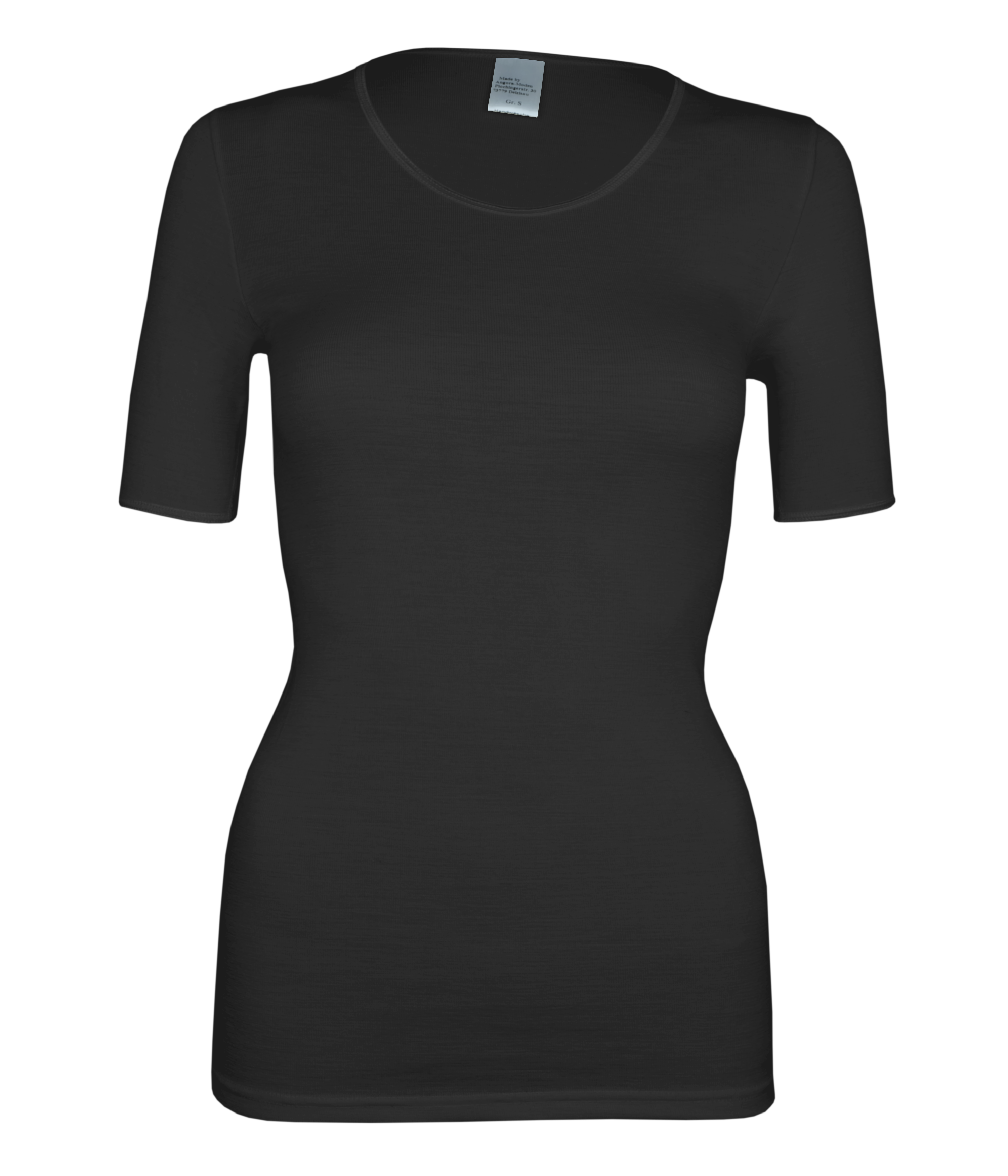 Damenhemd 1/2 Arm <p> 70% Schurwolle | 30% Seide