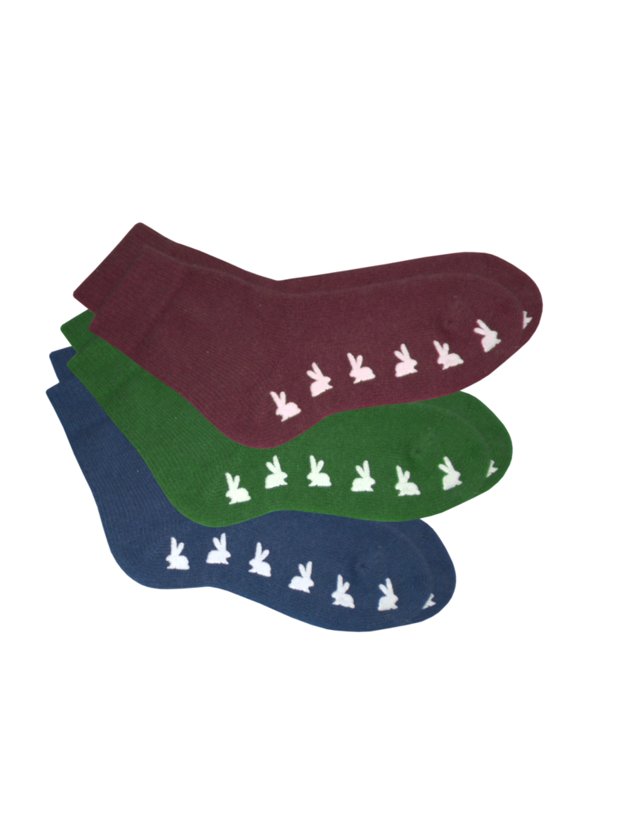 Häschensocken <p> 70% Wolle 20% Angora 10% Polyamid