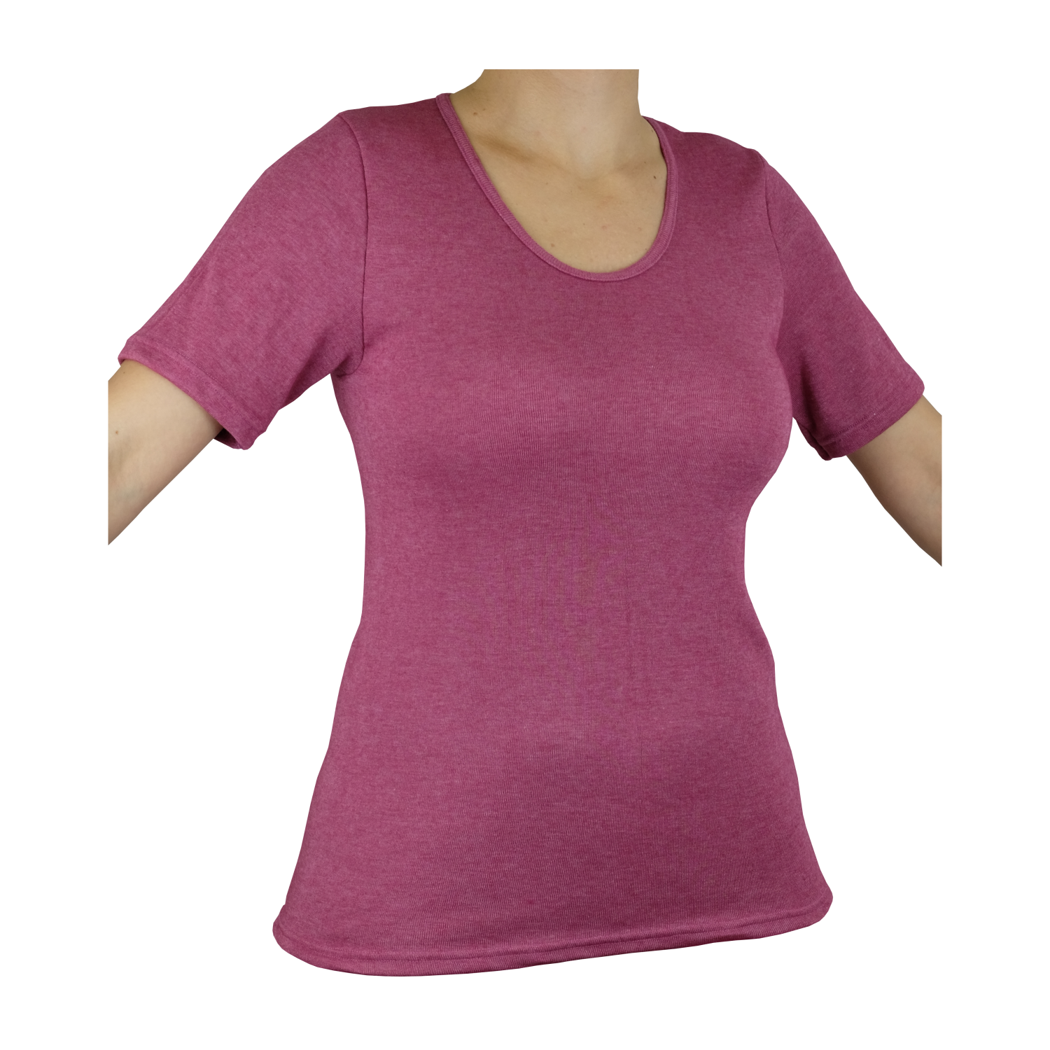 Leichte Schlafmode - Shirt kurzarm <p> 30% Angora 40% Modal 30% Seide