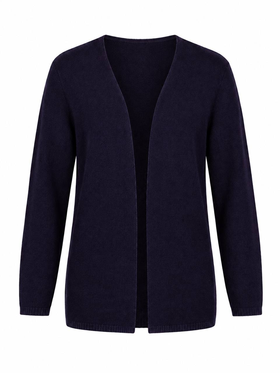 Eleganter Damen-Cardigan ohne Verschluss – Aubergine