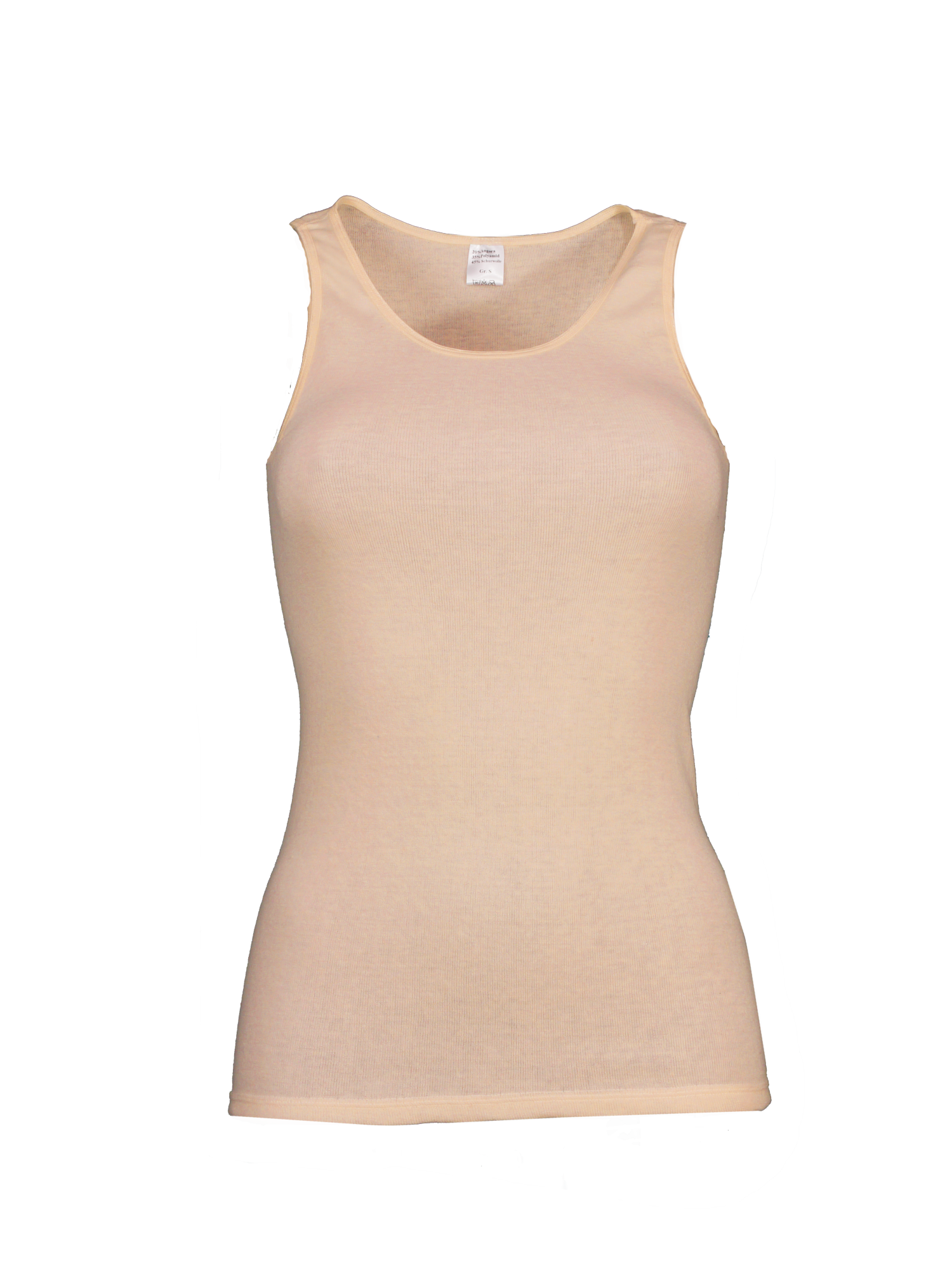 Damenhemd ohne Arm <p> 20% Angora 45% Scurwolle 35% Poliamid