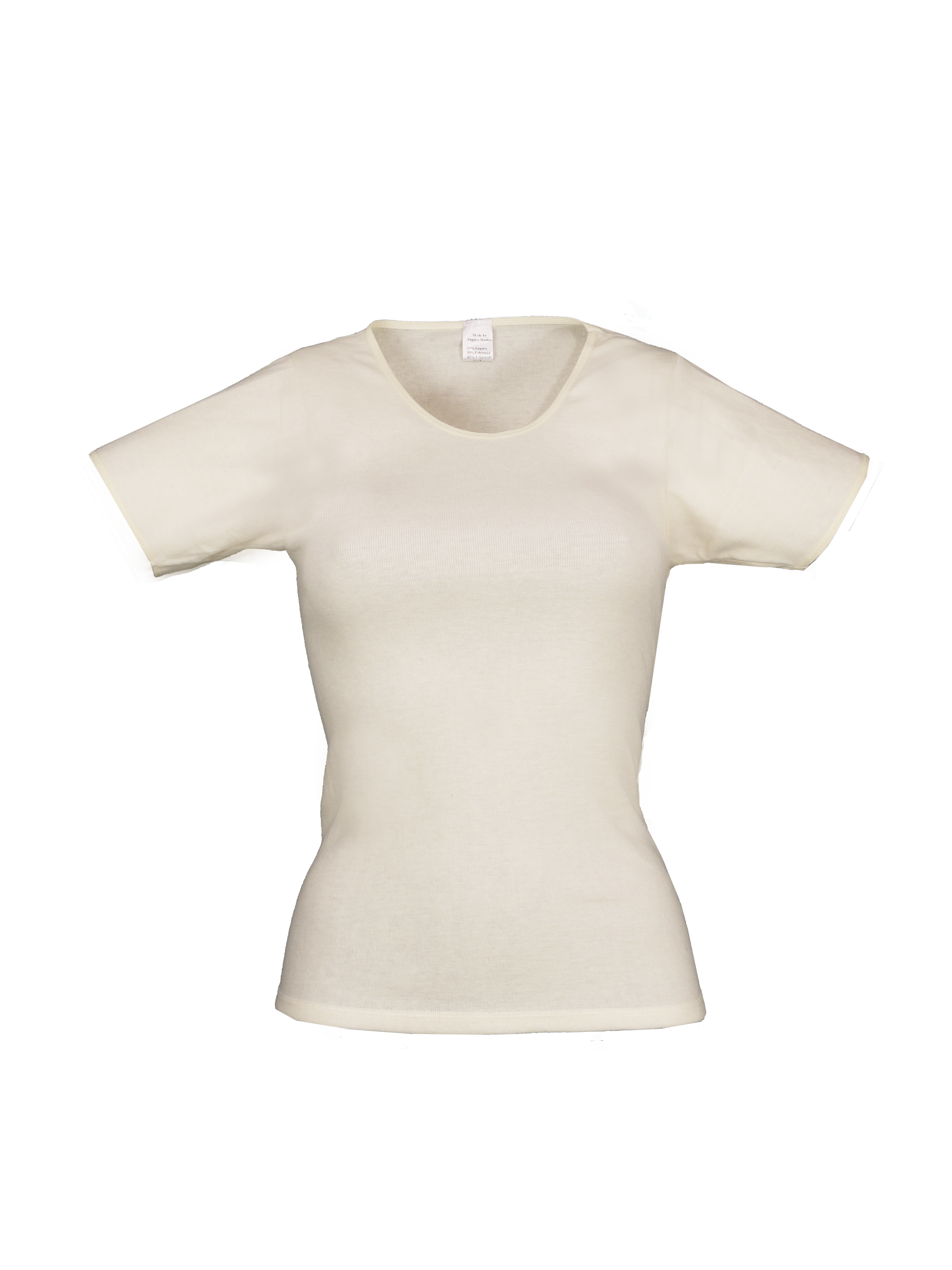 Damenhemd 1/2 Arm mit Einfassung <p> 30% Angora 40% Modal 30% Seide