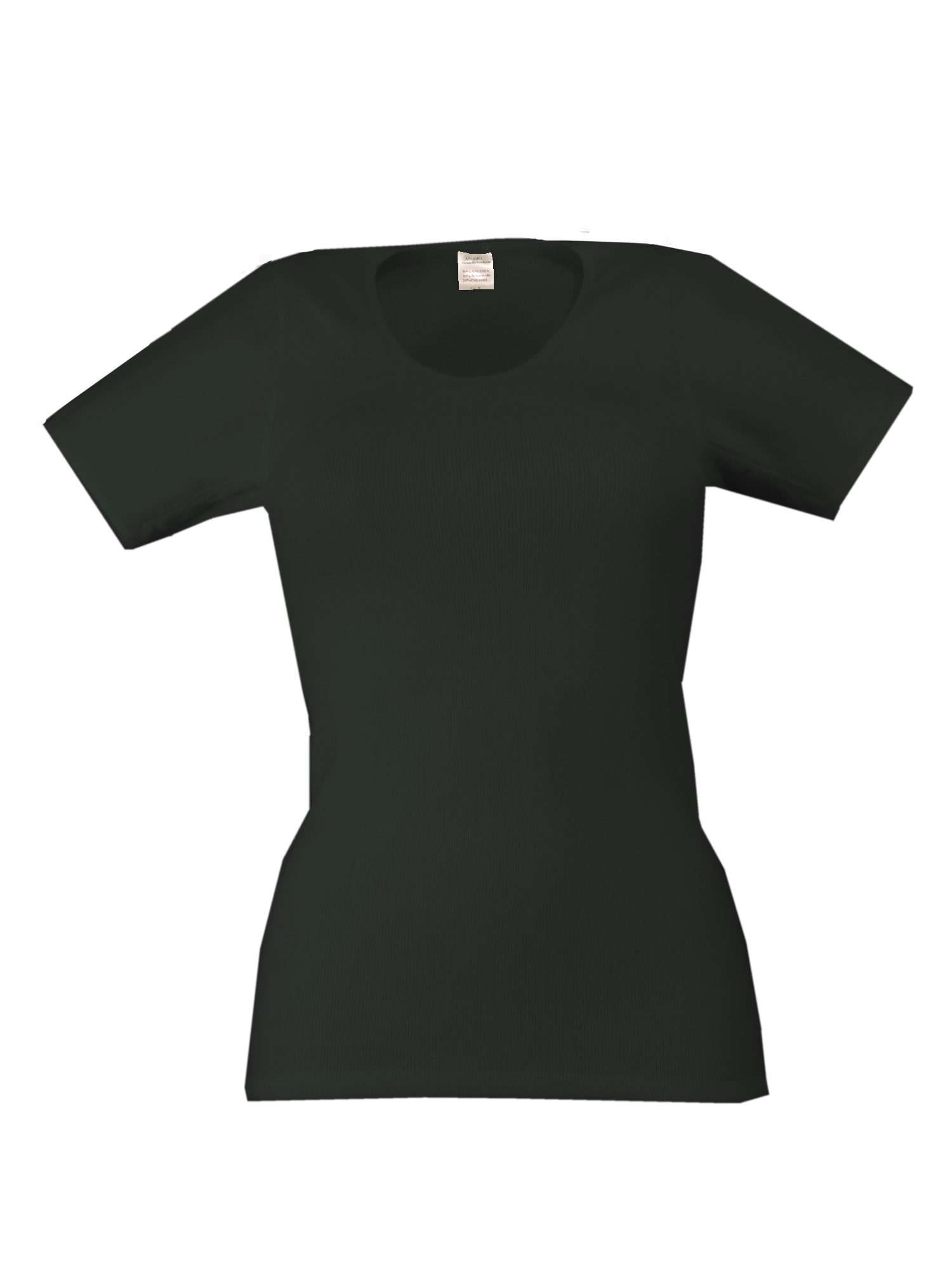 Damenhemd 1/2 Arm mit Einfassung <p> 40% Angora 60% Baumwolle
