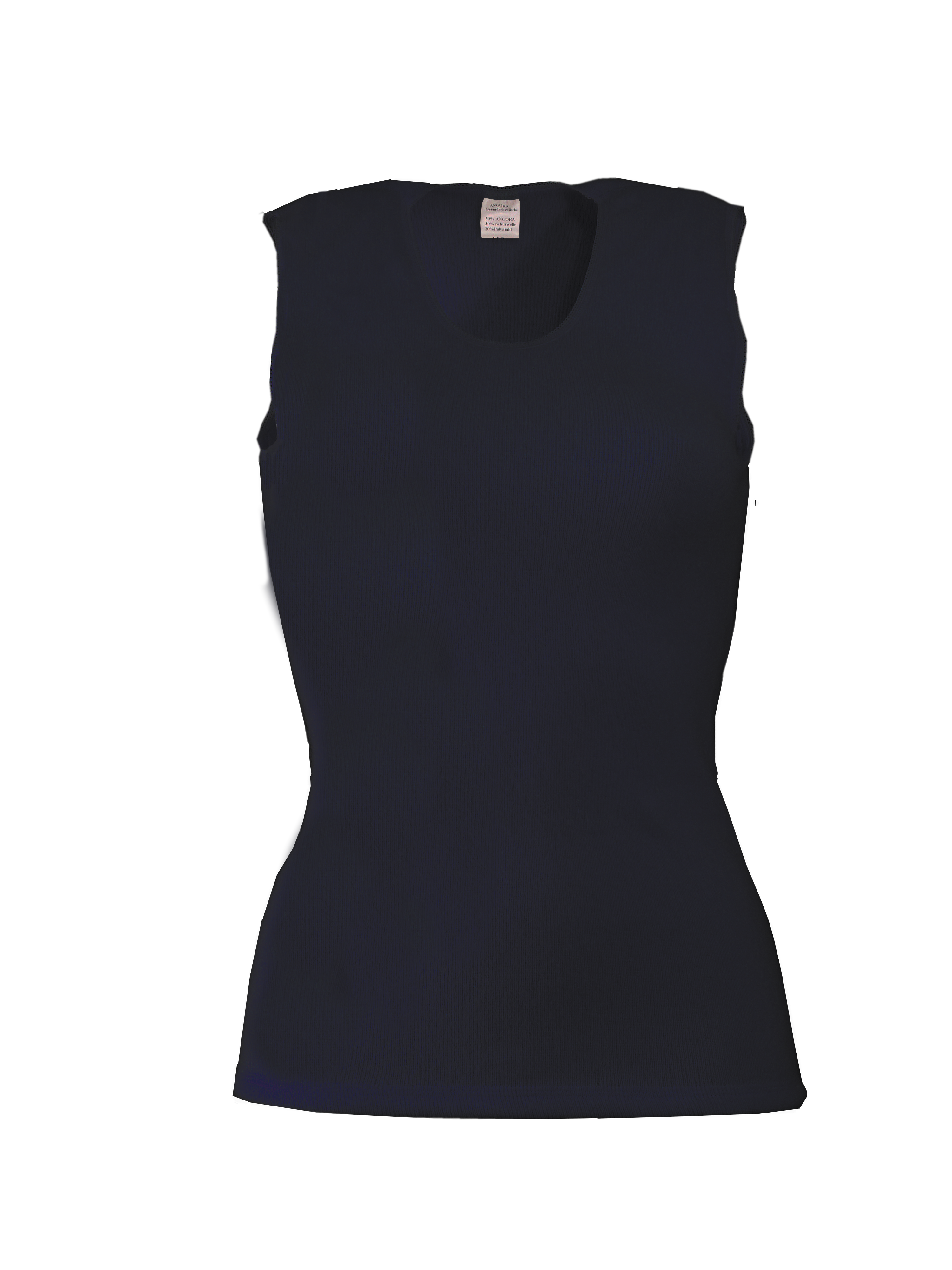 Damenunterhemd ohne Arm <p> 70% Schurwolle (Merino) 30% Baumwolle