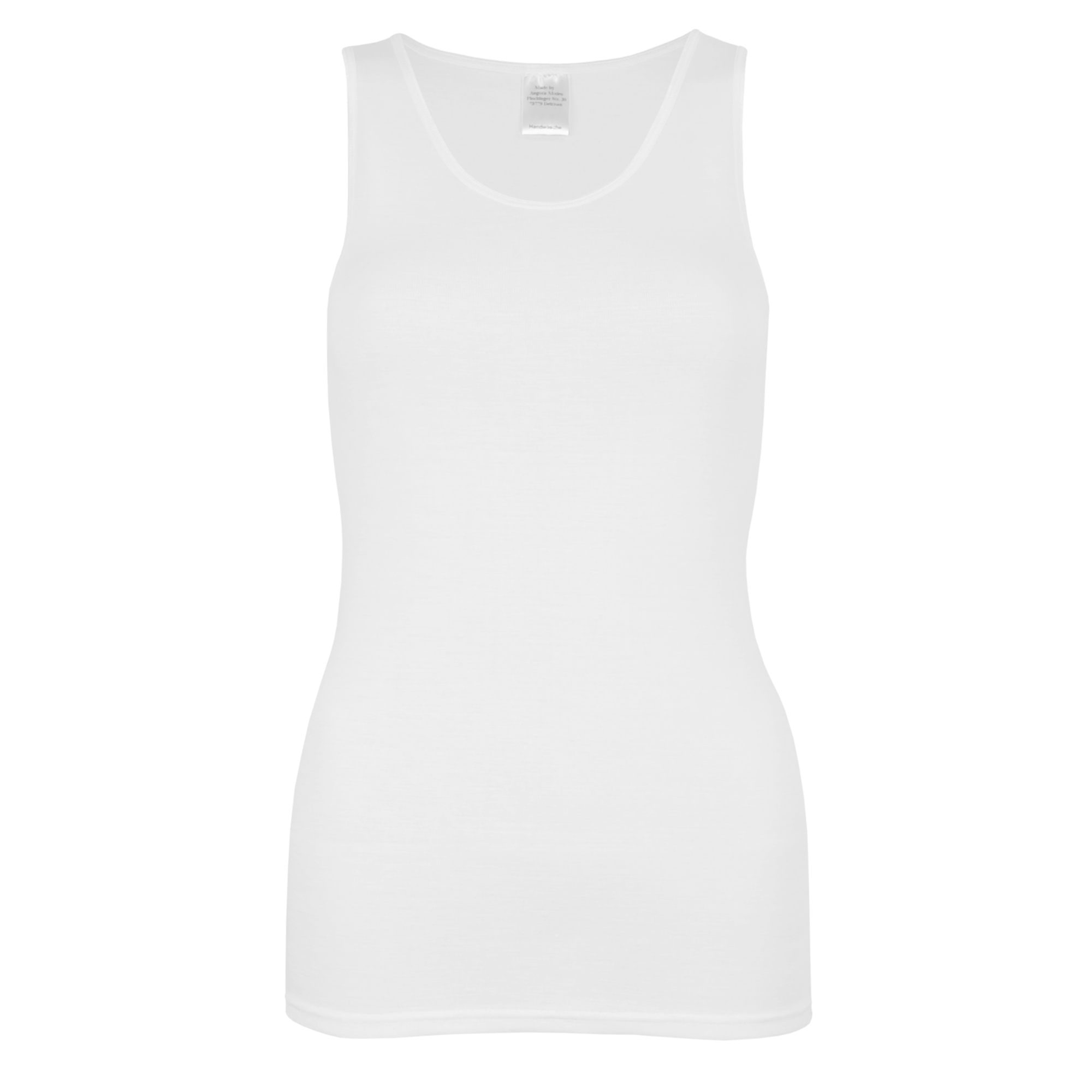 Damenhemd ohne Arm <p> 25% Angora 75% Microfaser (Polyester)