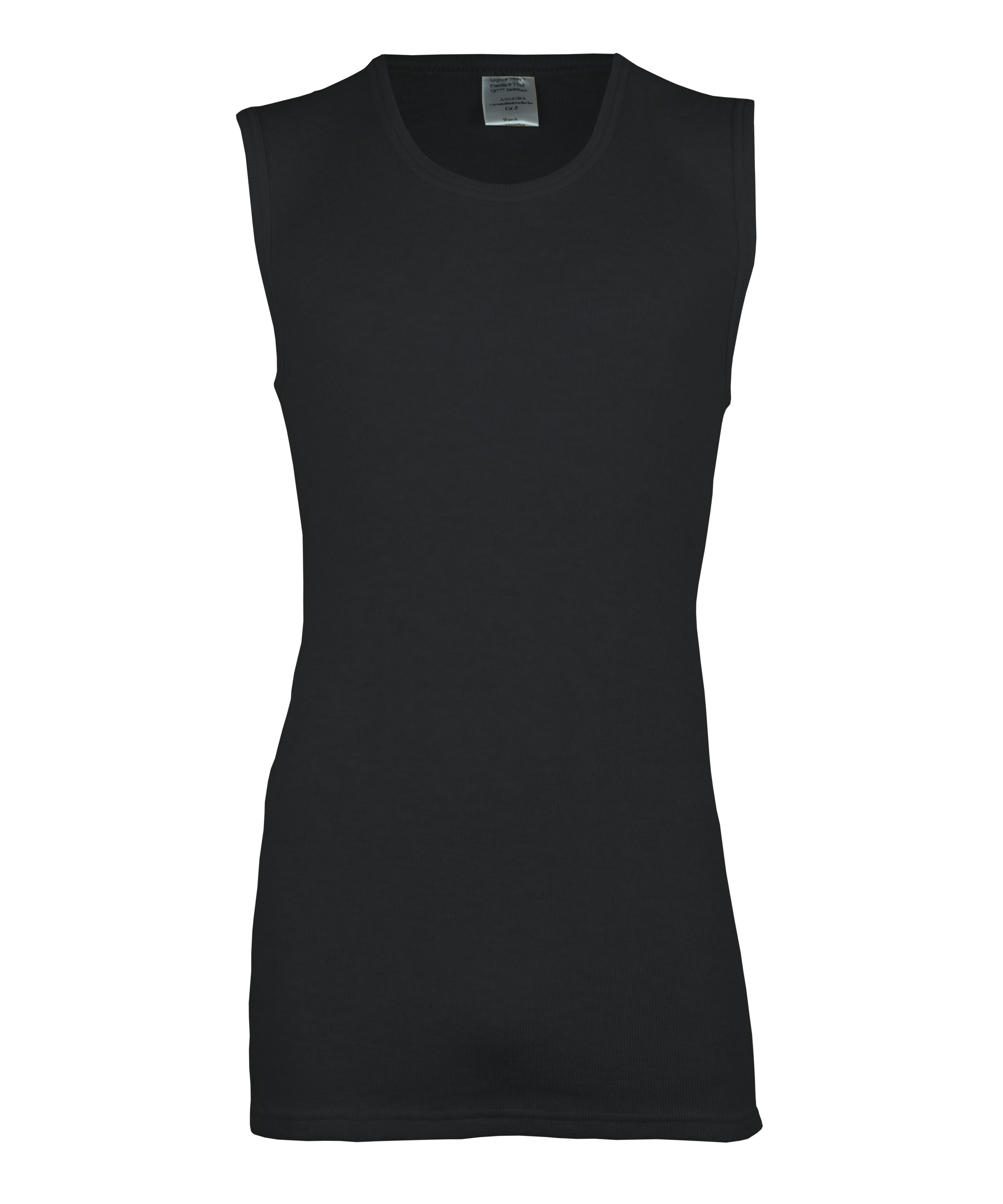 Herrenhemd ohne Arm <p> 30% Angora 40% Modal 30% Seide