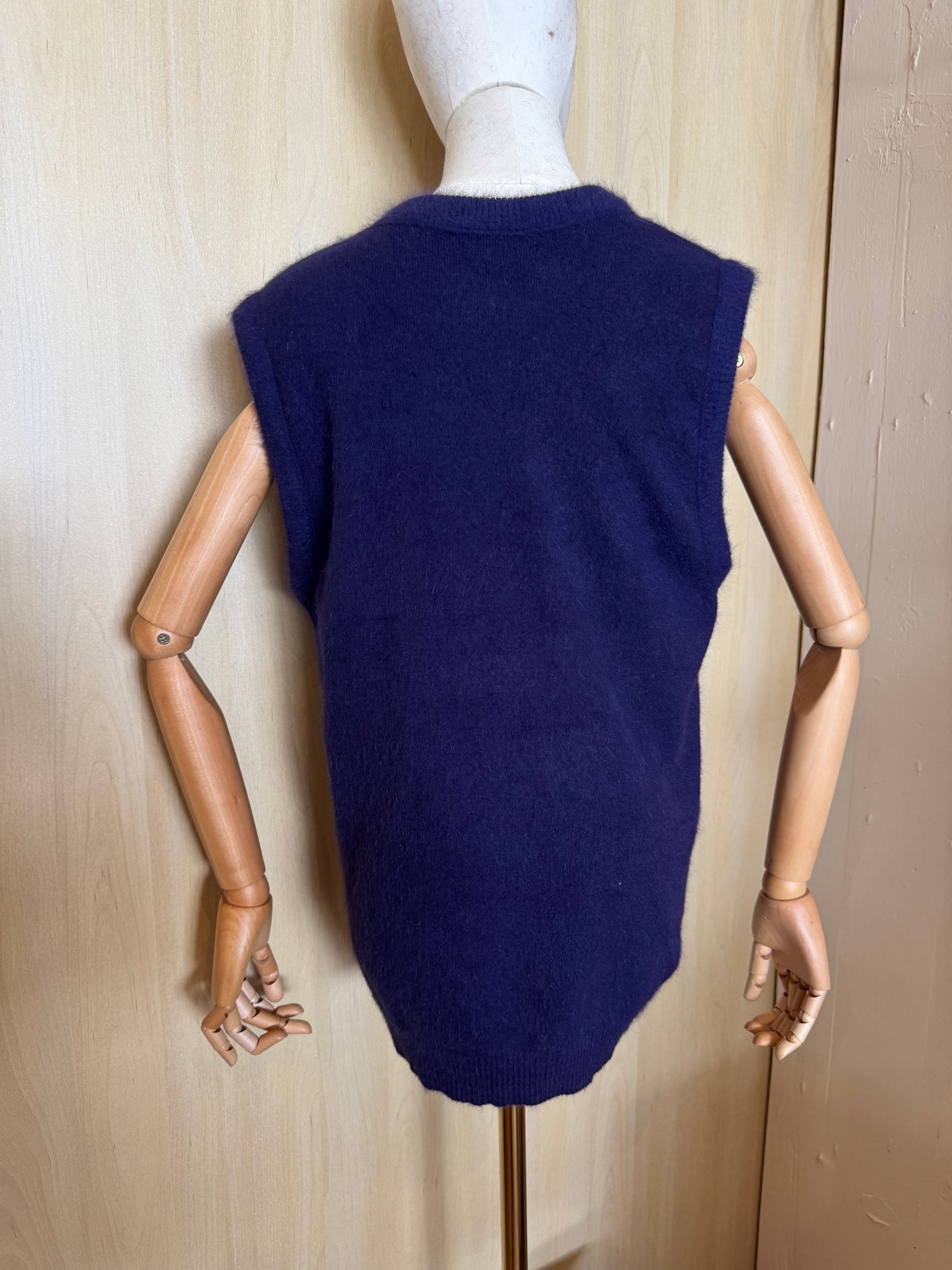 Pullunder Rundhalsausschnitt ohne Arm in Aubergine