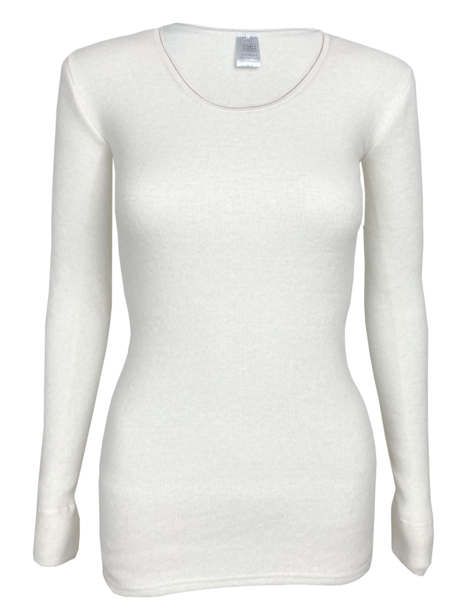 Damenhemd langarm <p> 70% Angora 15% Schurwolle 15% Polyamid