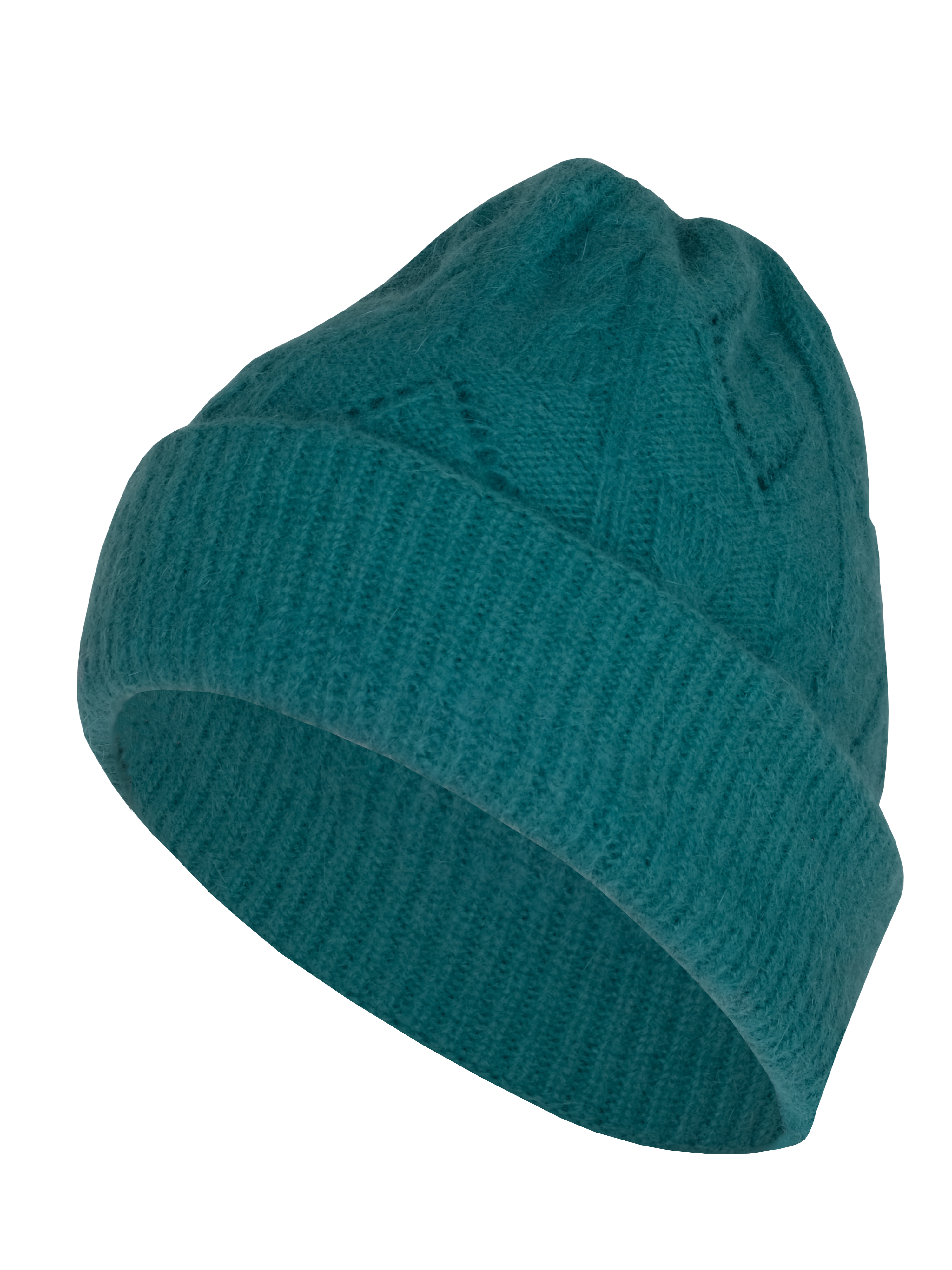 Mütze mit schönem Strickmuster <p> 75% Angora 25% Polyamid