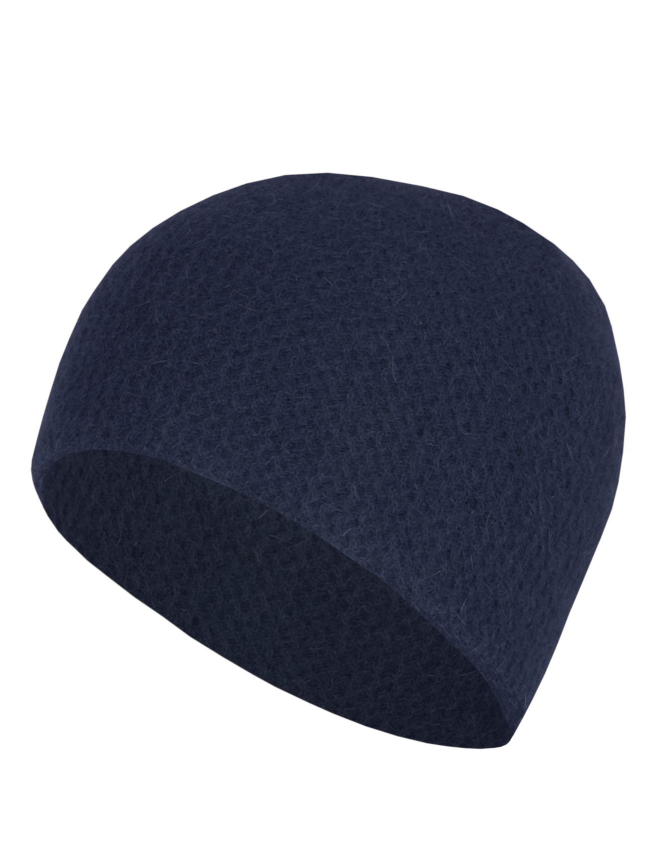 Basic-Mütze im Wellenmuster <P> mit 75% Angora