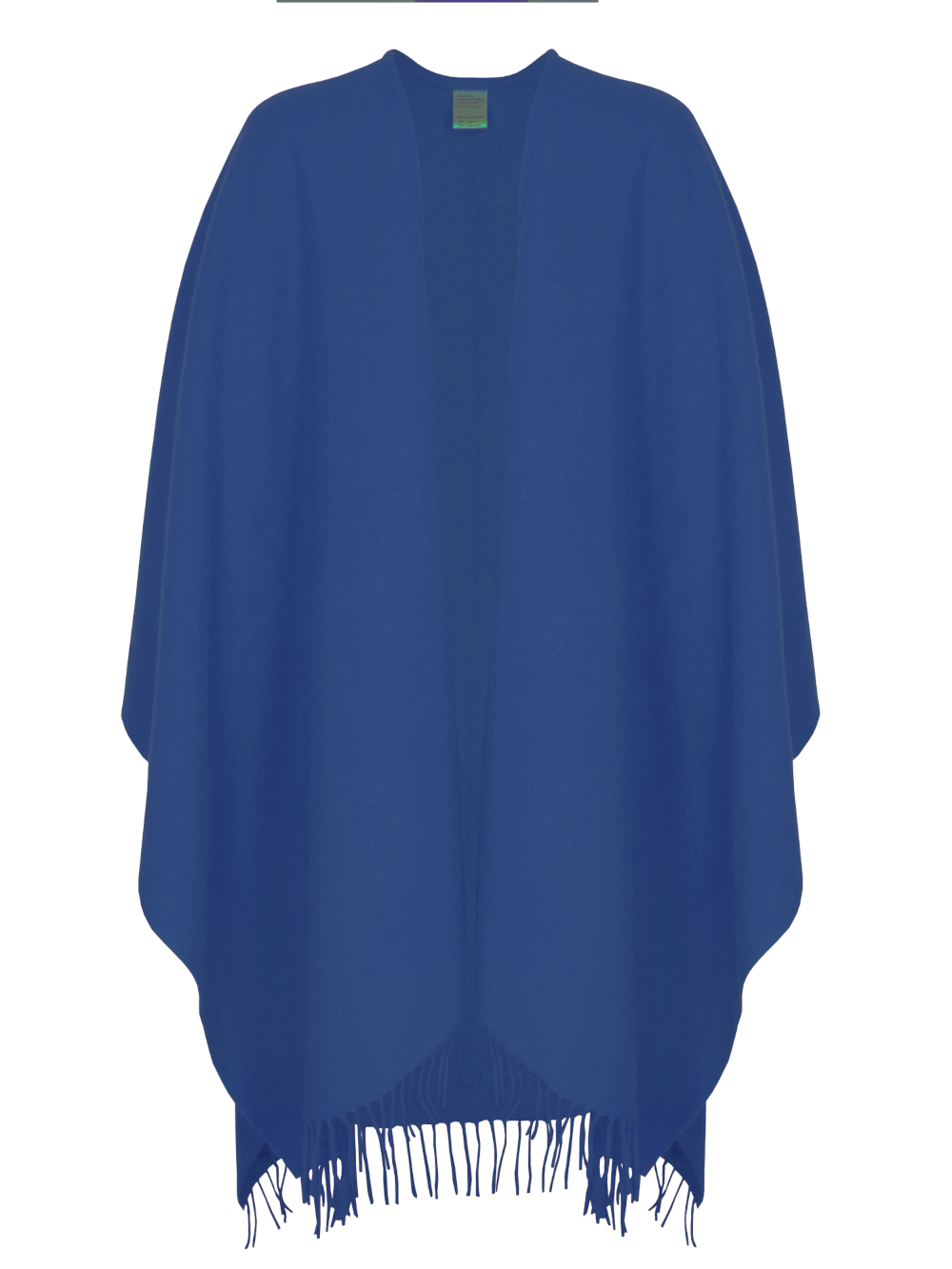 Poncho mit Fransen <p> 70% Schurwolle 25% Angora 5% Polyamid
