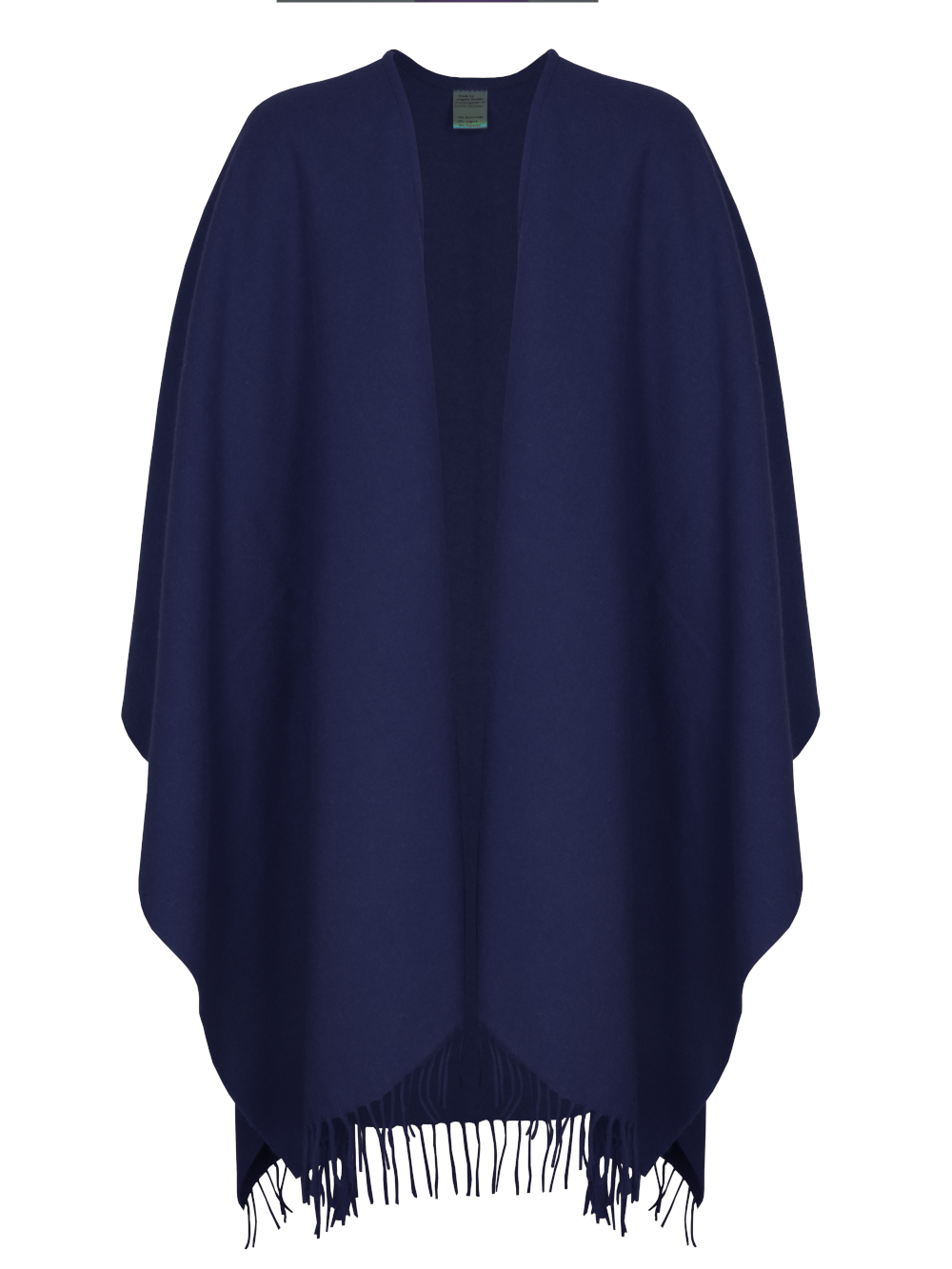 Poncho mit Fransen <p> 70% Schurwolle 25% Angora 5% Polyamid