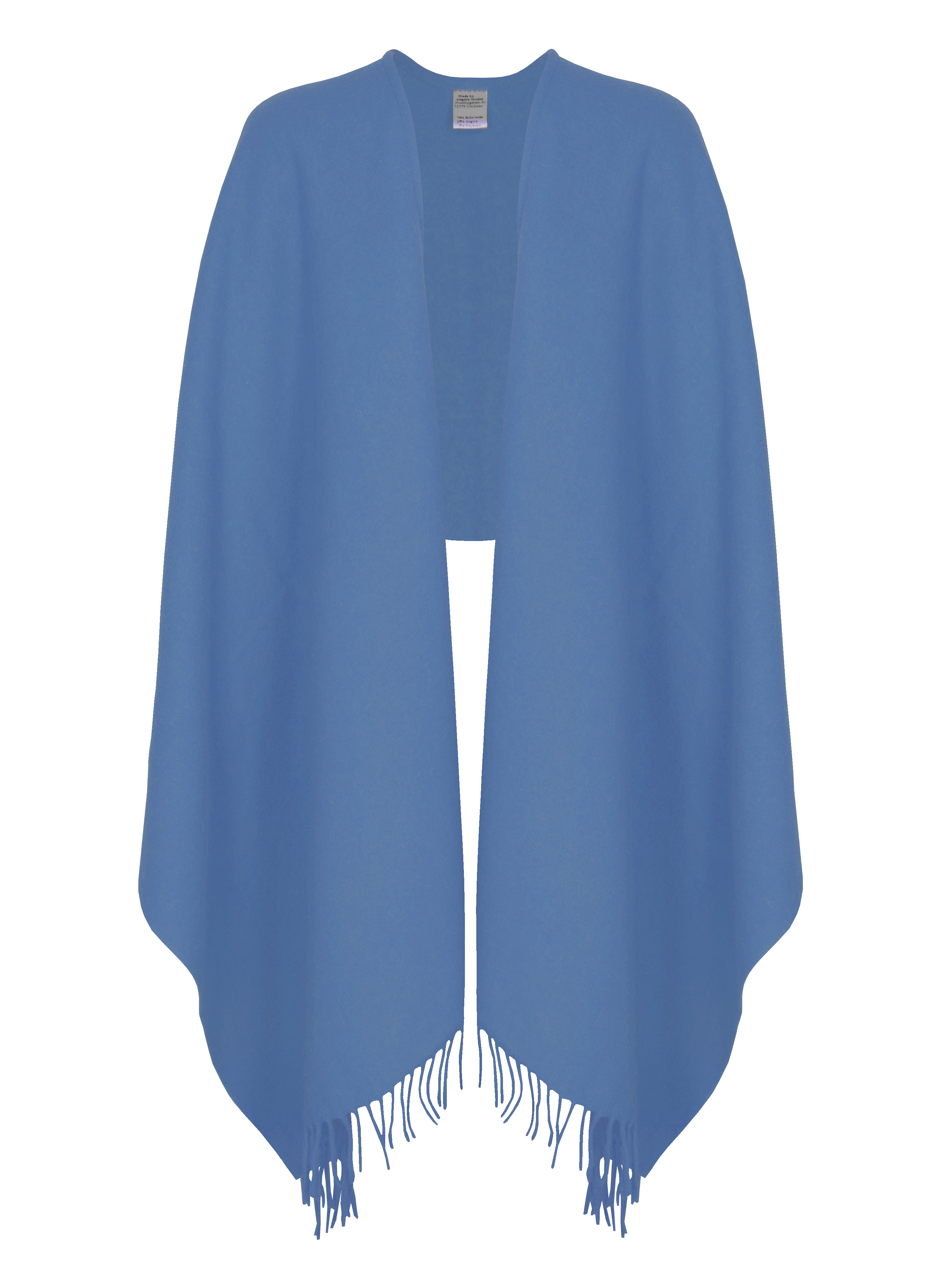 Stola mit Fransen <p> 70% Schurwolle 25% Angora 5% Polyamid