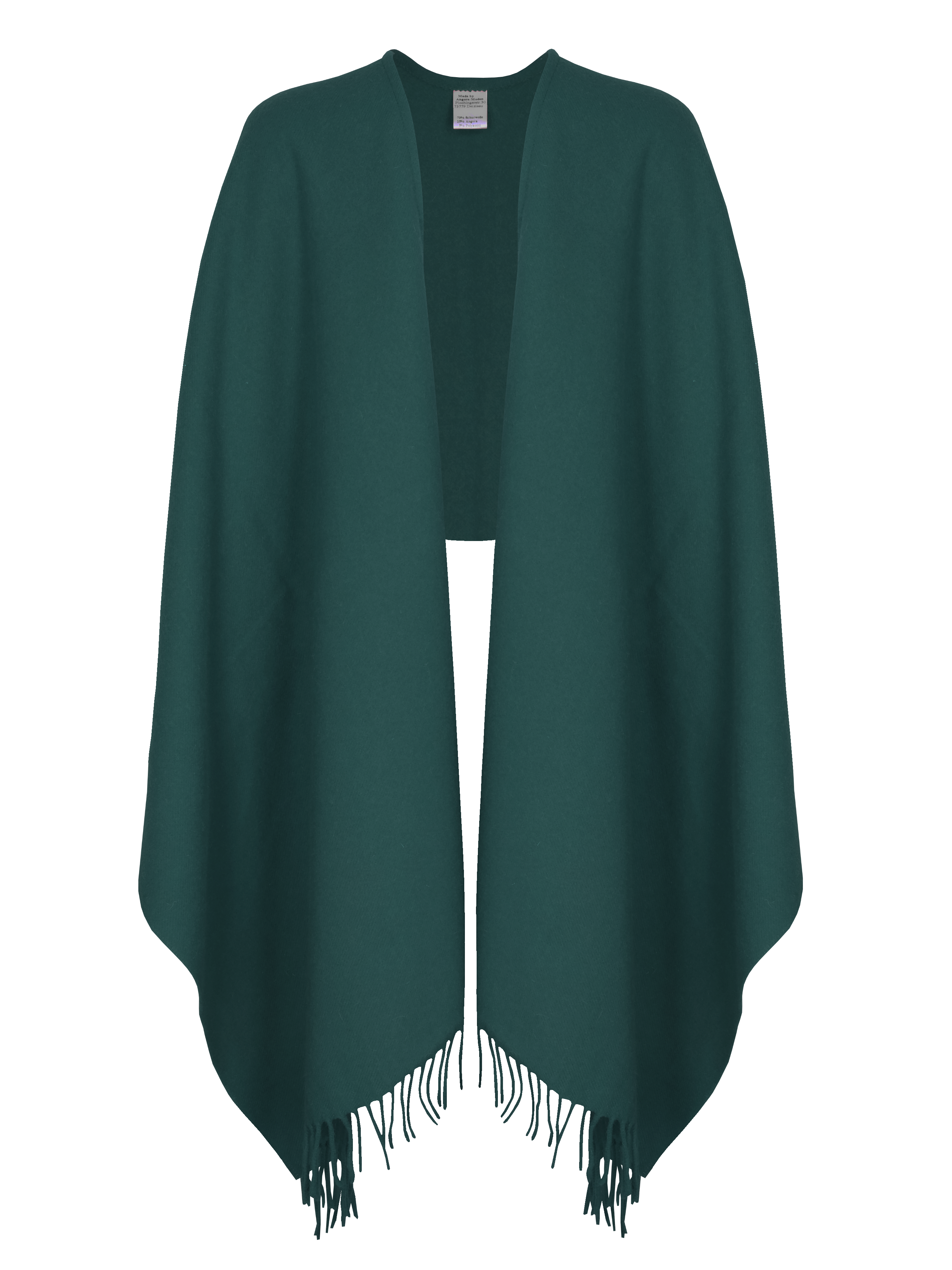 Stola mit Fransen <p> 70% Schurwolle 25% Angora 5% Polyamid