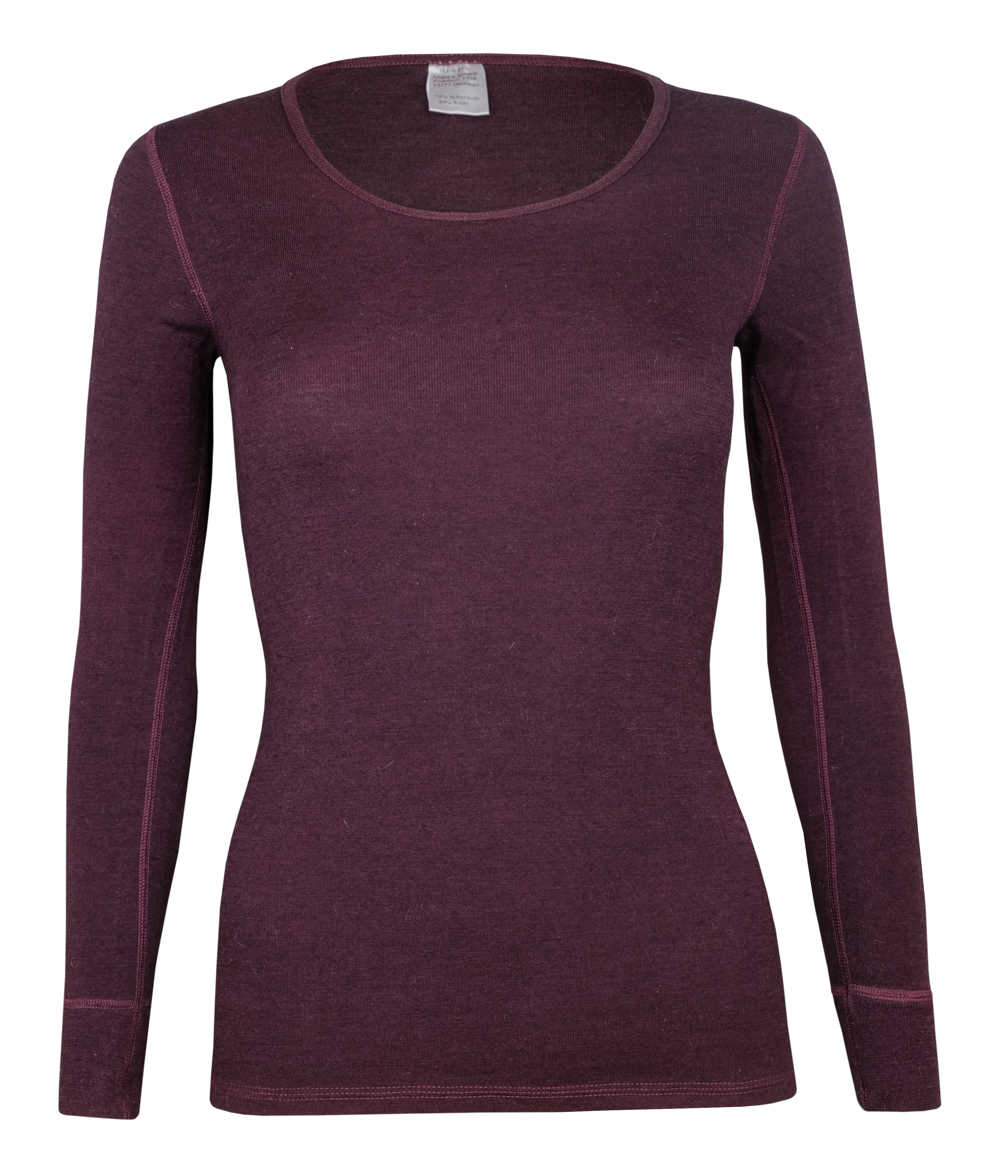 Damenunterhemd langarm <p> 70% Schurwolle (Merino) 30% Baumwolle
