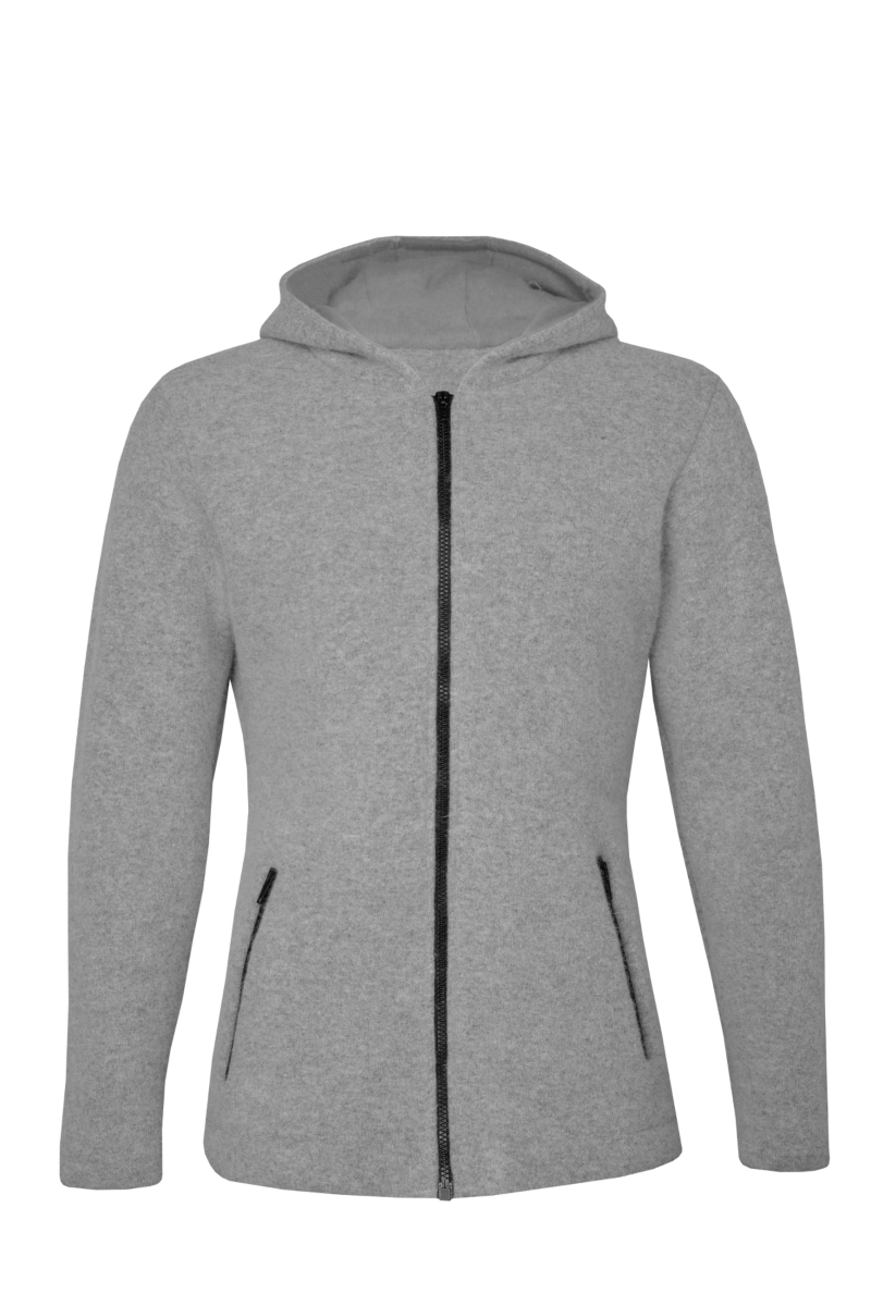 Moderne Outdoorjacke in silbergrau meliert